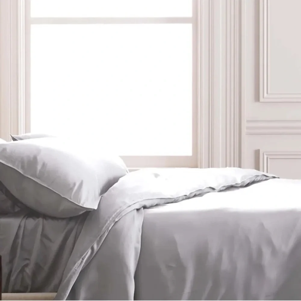 NWOT Quince Bamboo Duvet Cover Set Queen (Gray)